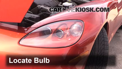 2006 Chevrolet Corvette 6.0L V8 Convertible Lights Headlight (replace bulb)